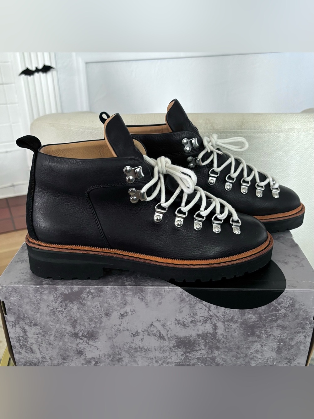Fracap AETHER Dolomite Boots Womens 10 Mens 8 Leather Hiking Black Vibram 41